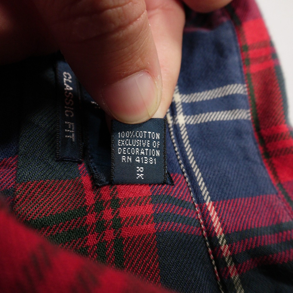 RALPH LAUREN Men's XL Red‎ Blue Green Plaid Classic Fit Button Down Dress Shirt - Picture 5 of 7